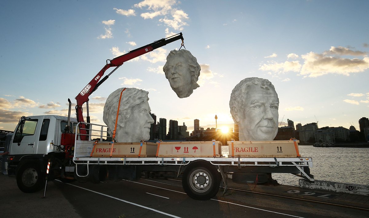 thegrandtour's tweet image. Turns out the Space Needle didn't quite work out... statues diverted to a country where the show will launch very soon.