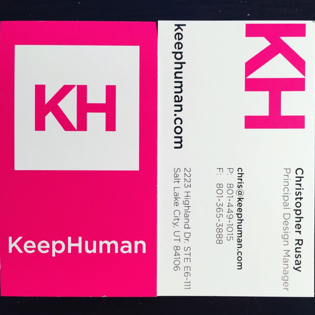 keepobject's tweet image. #KeepHuman prototype #businesscards