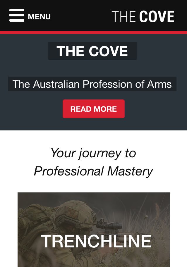 Today the new online learning portal has been launched by @MAJGEN_Burr at <a href="/DEF_Aus/">DEF Australia</a> . Visit cove.org.au to learn more.