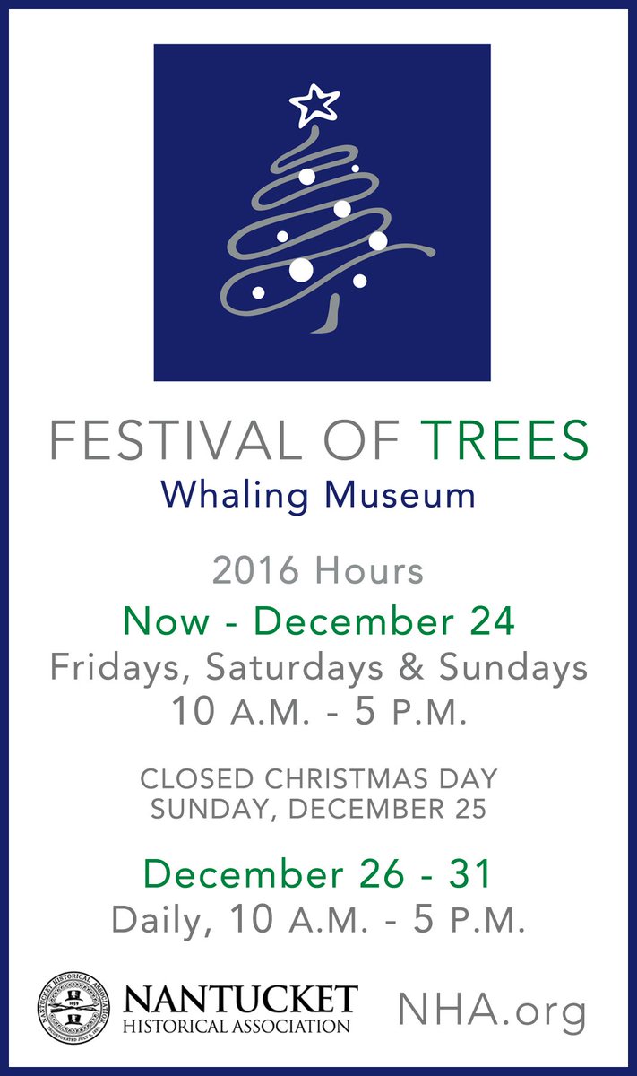 ackhistory's tweet photo. Want to know the hours for Festival of Trees this month? Check out our #ACKFOT schedule: https://t.co/cVPN5U1UpO https://t.co/pSNiuaLBEv