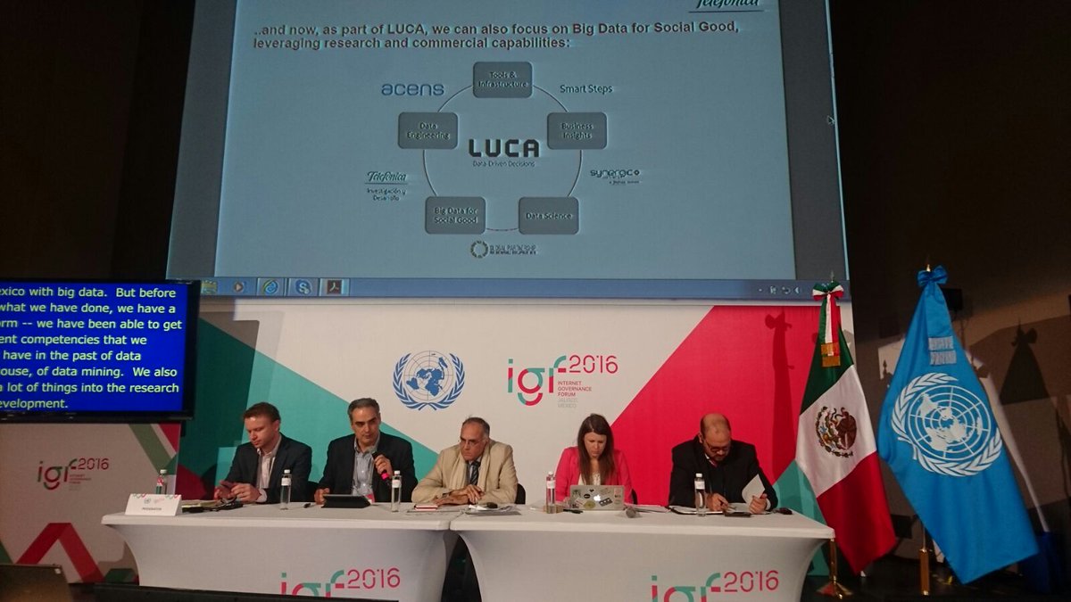 UNGlobalPulse's tweet image. Full video of #IGF2016 @GSMAPrivacy panel on #Privacy &amp;amp; #BigData4SocialGood bit.ly/2hpPBuz