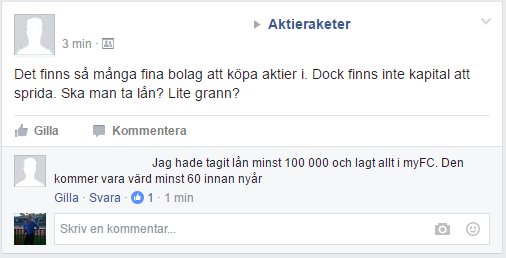 davvelindahl's tweet image. I en galax långt, långt borta i en liten tradörgrupp med hundratusentals svenska traders kan man bevittna sådant här!  #Tjeeeeen #Fundamenta