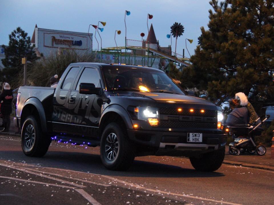 CDMS_Solutions's tweet image. The CDMS Ford Raptor taking part in the Southport Christmas Parade taking presents to Springbrook children&apos;s home #itsallforchariteee