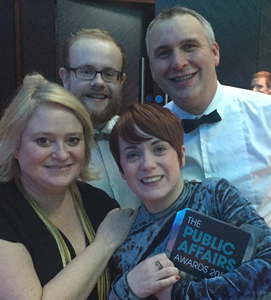 cathy_owens's tweet photo. The Welsh contingent having a delightful time at the #PublicAffairsAwards https://t.co/YD064JQ5vM