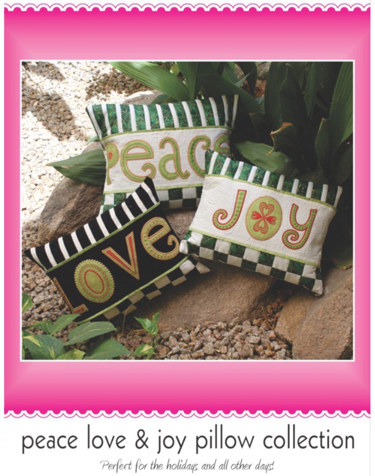SarahVedeler's tweet photo. #ChristmasGift idea: Give the Peace, Love and Joy Pillow Collection. Pattern only $10. https://t.co/KmZoNuYDua #DIYChristmas #sew https://t.co/z19JnHNCh4