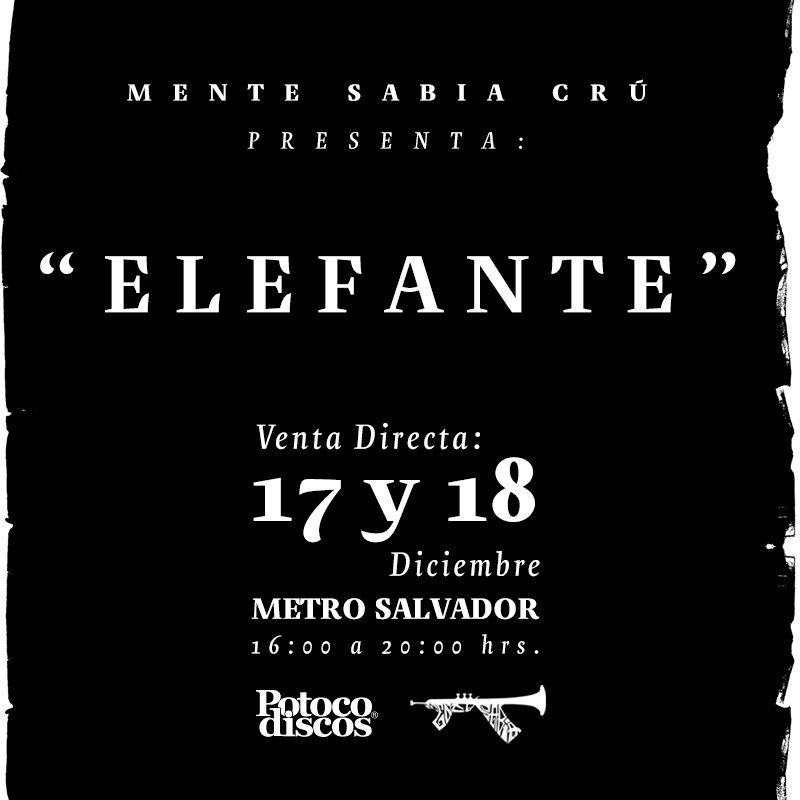 Felipeunabez's tweet image. Todo listo para el estreno Camaradas, los esperamos. #MenteSabiaCru #Elefante #PotocoDiscos