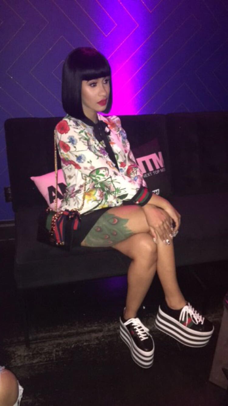cardi b platform sneakers