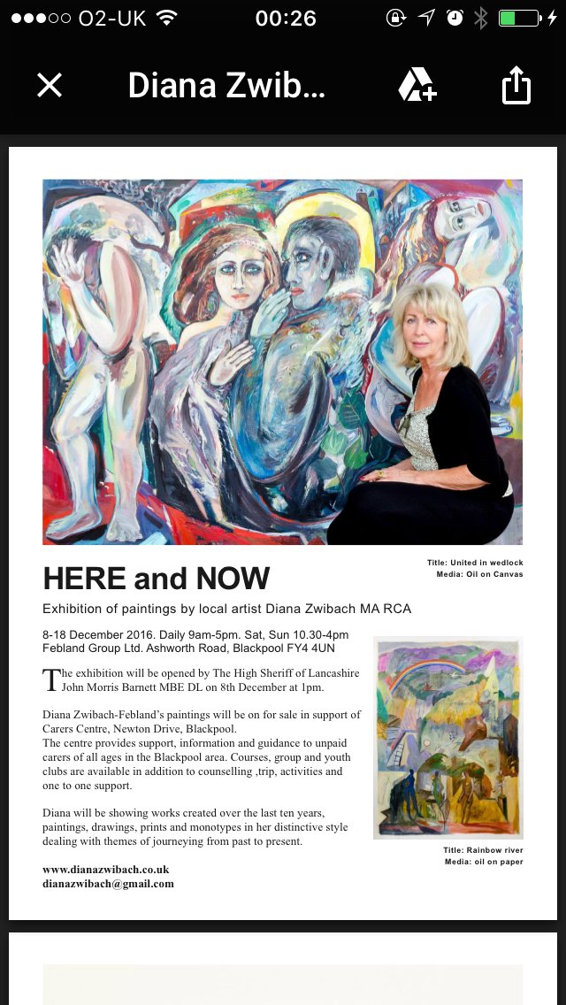 The exhibition has been opened today by the High Sheriff of Lancashire at Febland showroom, Ashworth Rd. Blackpool