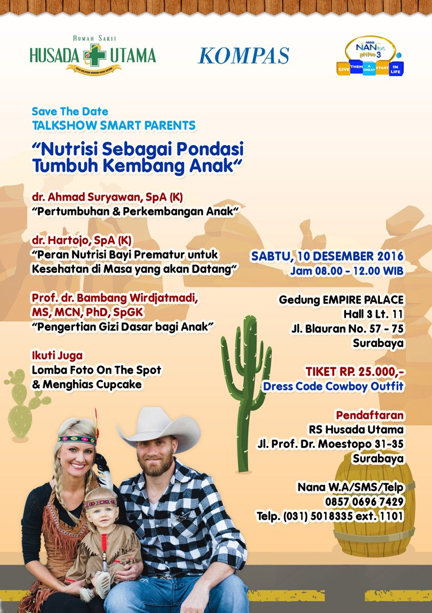 RSHusadaUtama's tweet photo. #seminar. Talkshow Smart Parent. "Peran Nutrisi Bayi Prematur untuk Kesehatan di Masa yang akan Datang" bersama dr Hartojo, SpA (K). https://t.co/VYynByR322