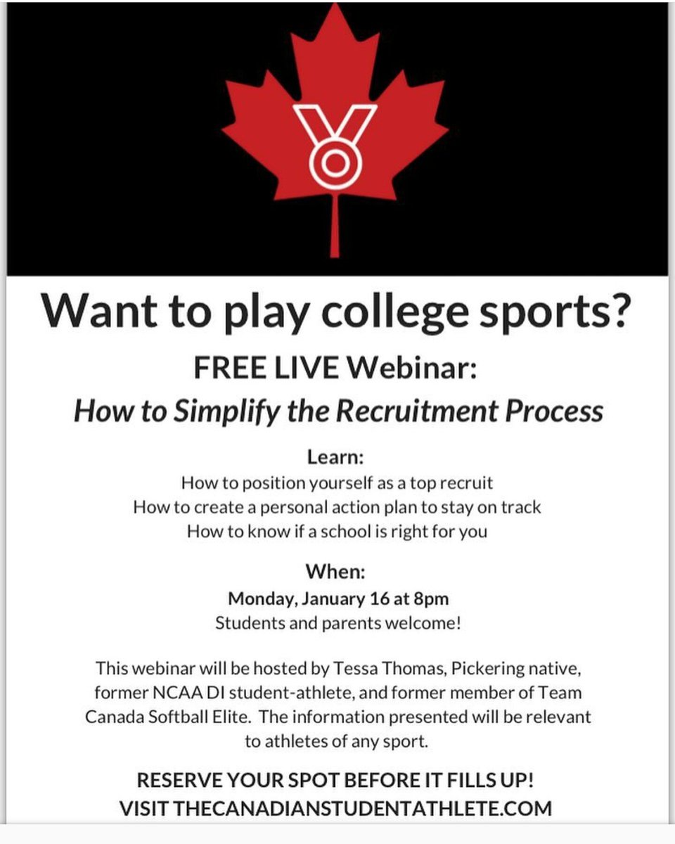 Great opportunity for those looking at NCAA schools