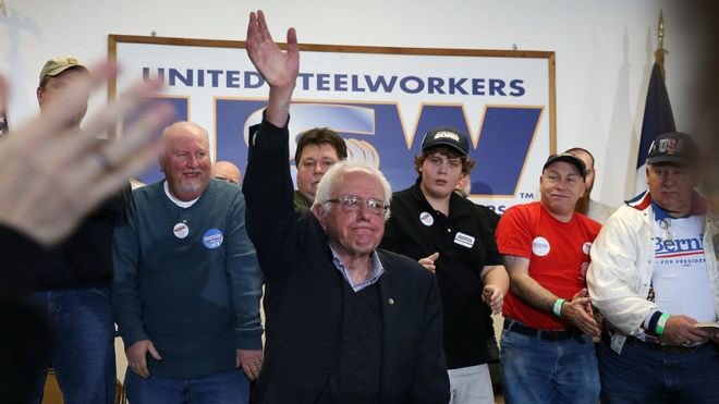 RoseAnnDeMoro's tweet photo. .@BernieSanders has stood by Steeleworkers down the line!  Today he said personally and proudly: #ImWithChuck @AFLCIO @USW https://t.co/ZbFCvndZ5c