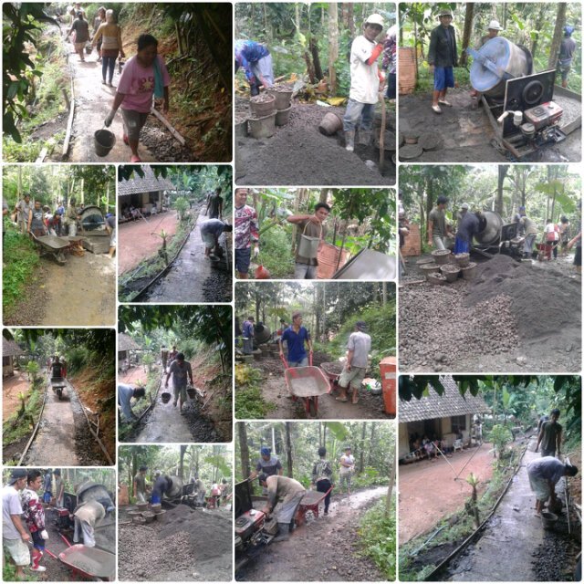 Pengecoran jalan di hari ke 7 di kp pasirjoho desa jatiwaras gang margacinta RT 001/ RW 004 <a href="/InfoJatiwaras/">#jabar #indonesia</a>