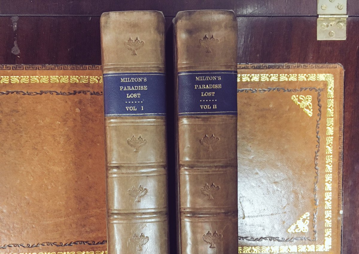 Kitazawa Bookstore 北澤書店 失楽園 1790年刊 二巻本 綺麗な装丁で 図版にも趣があります 因みに1608年12月9日 つまり408年前の今日は著者ジョンミルトンが生まれた日でもあります 洋書 失楽園