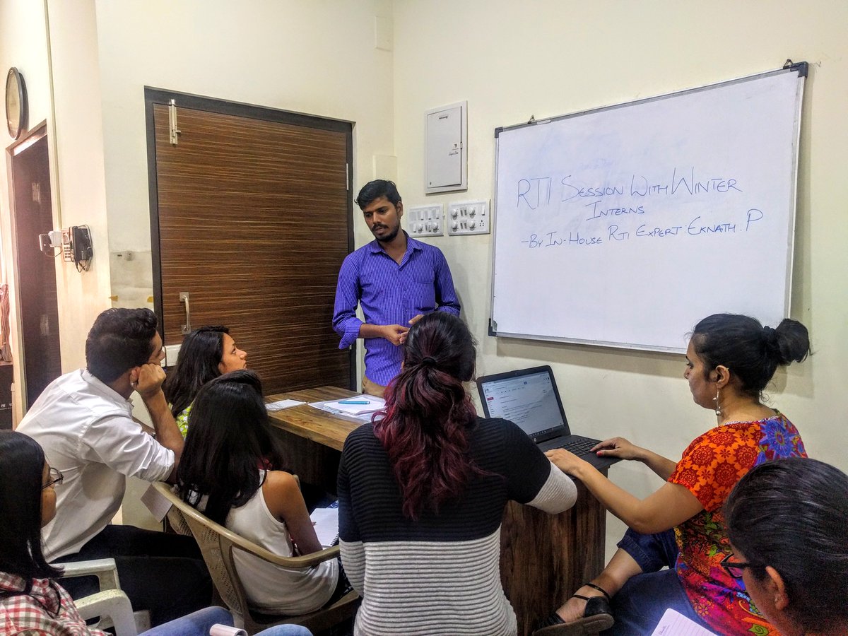 Prajafoundation's tweet photo. Session on #RightToInformation by in-house #RTI expert for our #WinterInterns, explaining its importance. #PrajaKatta #MakingDemocracyWork https://t.co/r6V7E5WqXG