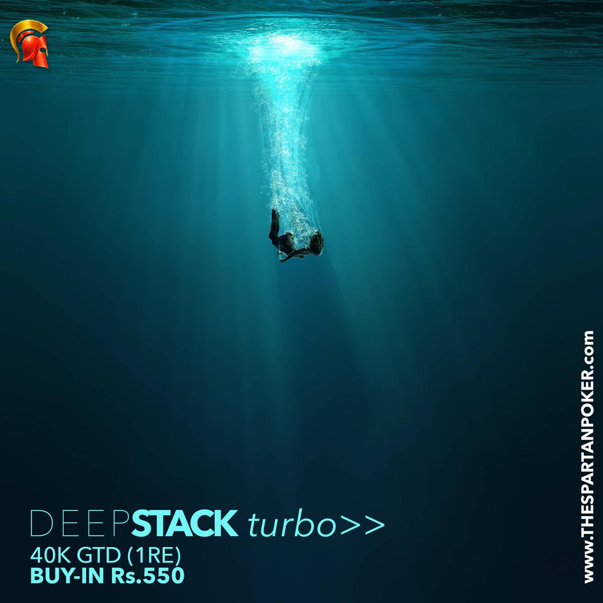 Spartan_Poker's tweet photo. Play #DeepStackTurbo daily and #Win 40K #GTD #OnlinePoker #Tournaments #Champions #Poker https://t.co/fXSRDF9Ys7