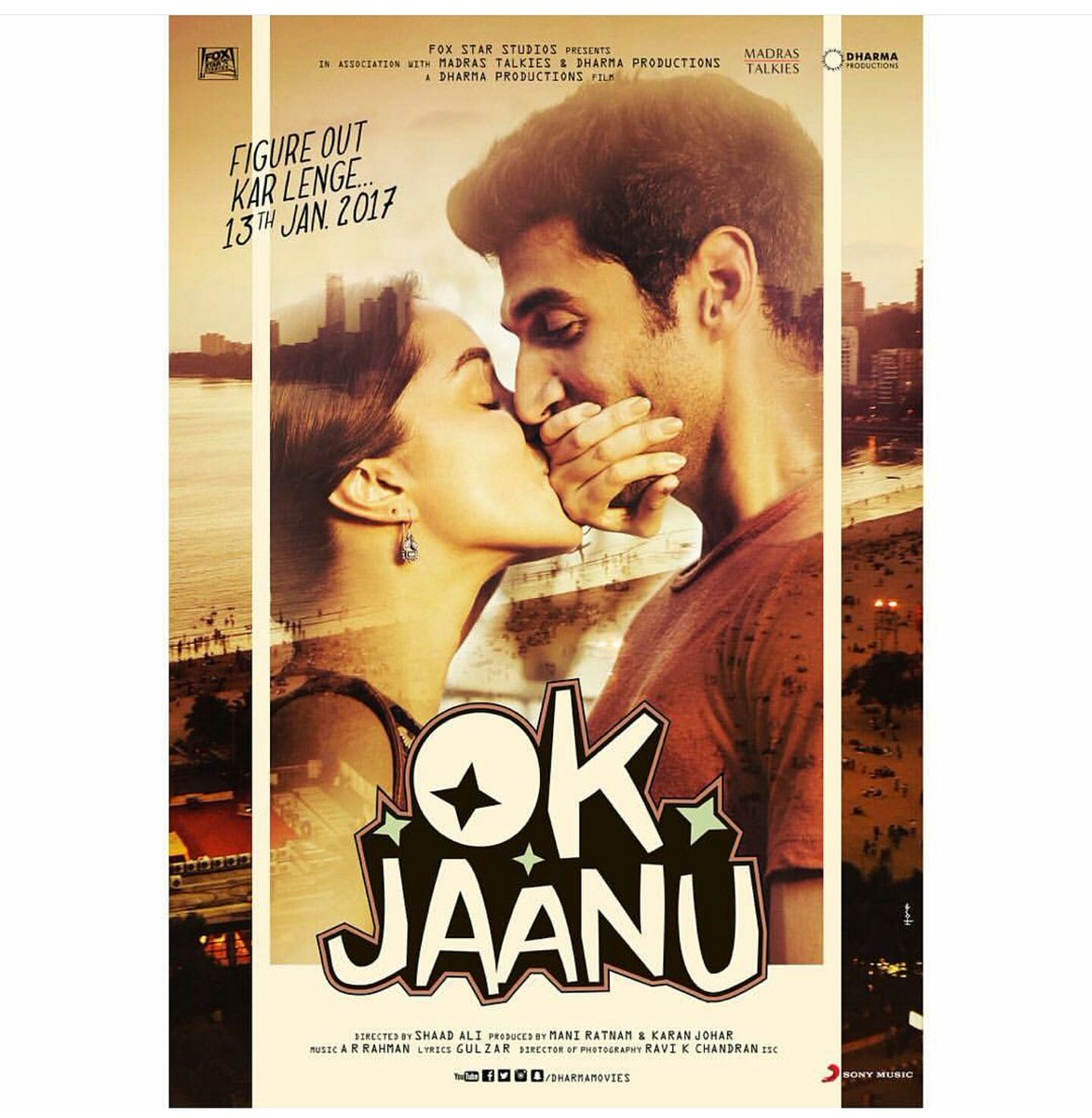 Ok Jaanu First Poster starring Aditya Roy Kapur, Sharaddha Kapoor