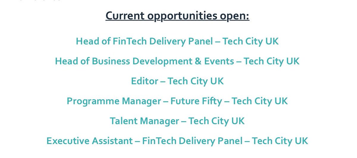 TechNation's tweet photo. We're hiring! There's some incredible positions available at @TechCityUK - check them out here: https://t.co/s6w2P2sLXS https://t.co/QnxE3j1i0M