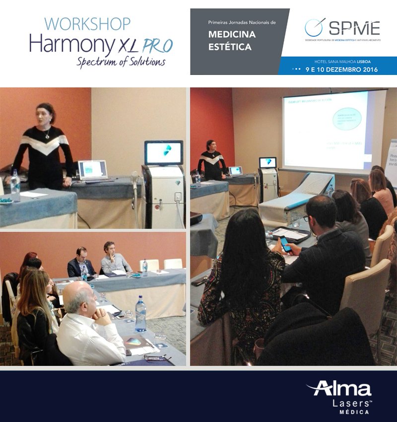 AlmaLasersMedic's tweet photo. Workshop #HarmonyXLPRO nas Primeiras Jornadas Nacionais de Medicina Estética, #SPME2016.Palestrante: Dra. Juana Deltell. https://t.co/BeHXbFjl1W