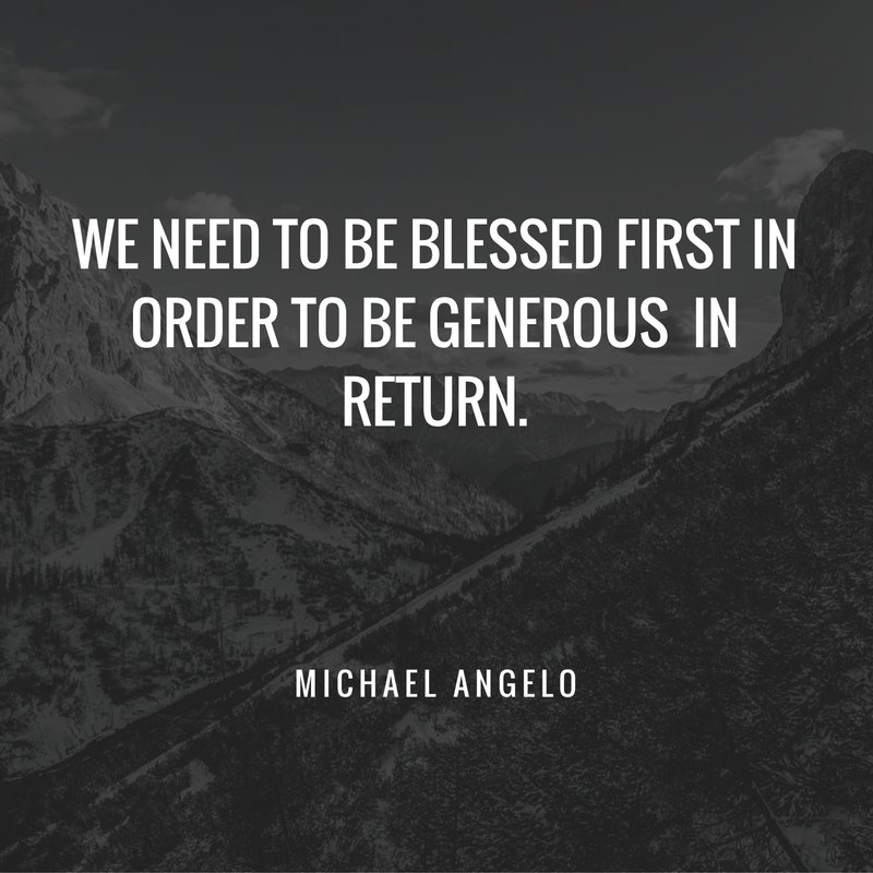 michaelangeloHT's tweet image. We need to be blessed first in order to be generous in return.