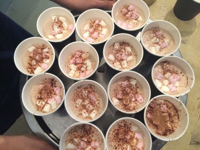 ThinkingCupCafe's tweet photo. What do you do with 30 primary school children? 

Give them hot chocolate with marshmallows! https://t.co/rzxkRE6GKM