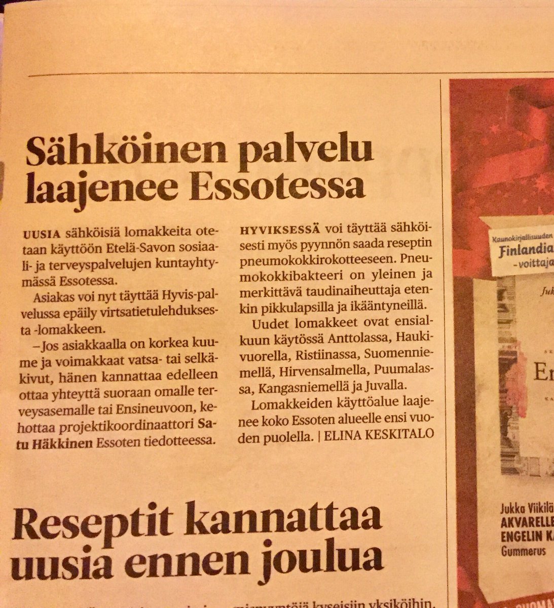 VilleMakel's tweet image. "Uusia sähköisiä lomakkeita otetaan käyttöön Essotessa." Toivotaan parasta. Mitä palvelutuotanto verkossa voikaan olla?