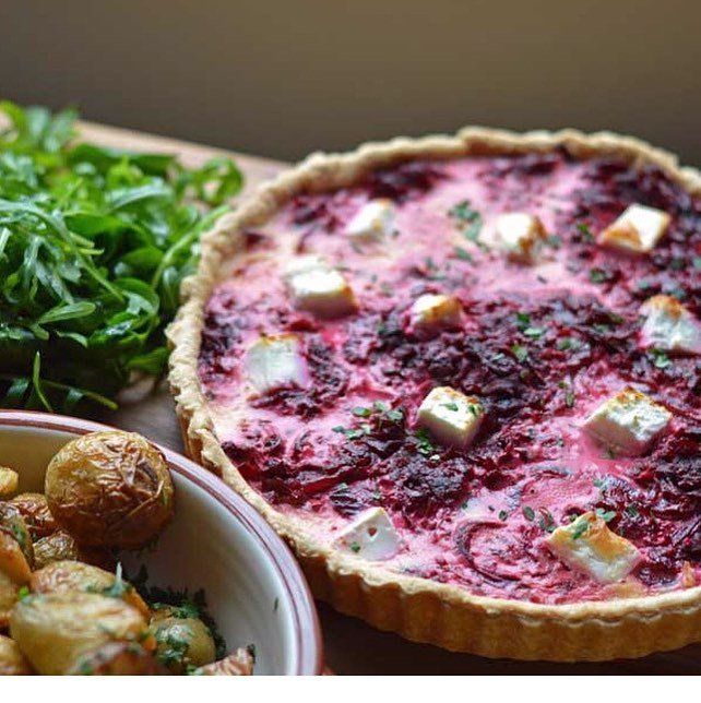 Happy Friday everyone!  Here's our famous beetroot, feta &amp; thyme tart, one of our most popular sharing veggie dishe…