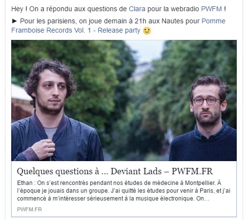 DeviantLads's tweet photo. Nouvelle #interview pour @pwformusic ► https://t.co/rQQqR0H49C
#VendrediLecture #deephouse #indiedance #dj #mix #music #deviantlads https://t.co/5M7Ie6GVPC