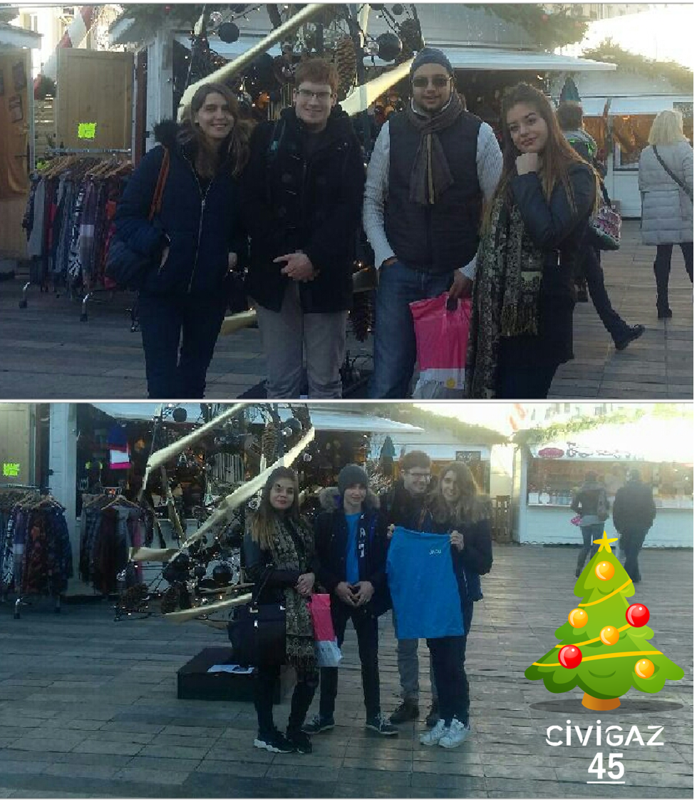 Civigaz45's tweet photo. Hier, les jeunes volontaires étaient #PlaceduMartroi @OrleansAgglO pour découvrir le marché de #Noel ! #civigaz #ServiceCivique #cohesion https://t.co/73Ay1LAibo