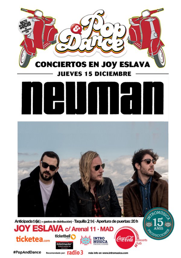. <a href="/NEUMANmusic/">Neuman</a> en <a href="/JoyEslava1/">Joy Eslava</a> el jueves 15 de diciembre. Pop&amp;Dance. Coca-Cola Concerts Club.