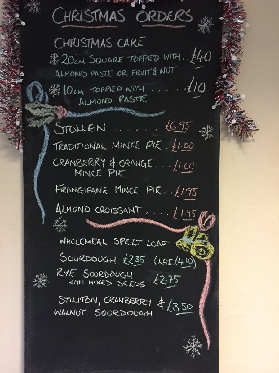 Place your Xmas orders at Baobab by 19th Dec to be assured of your Xmas treats