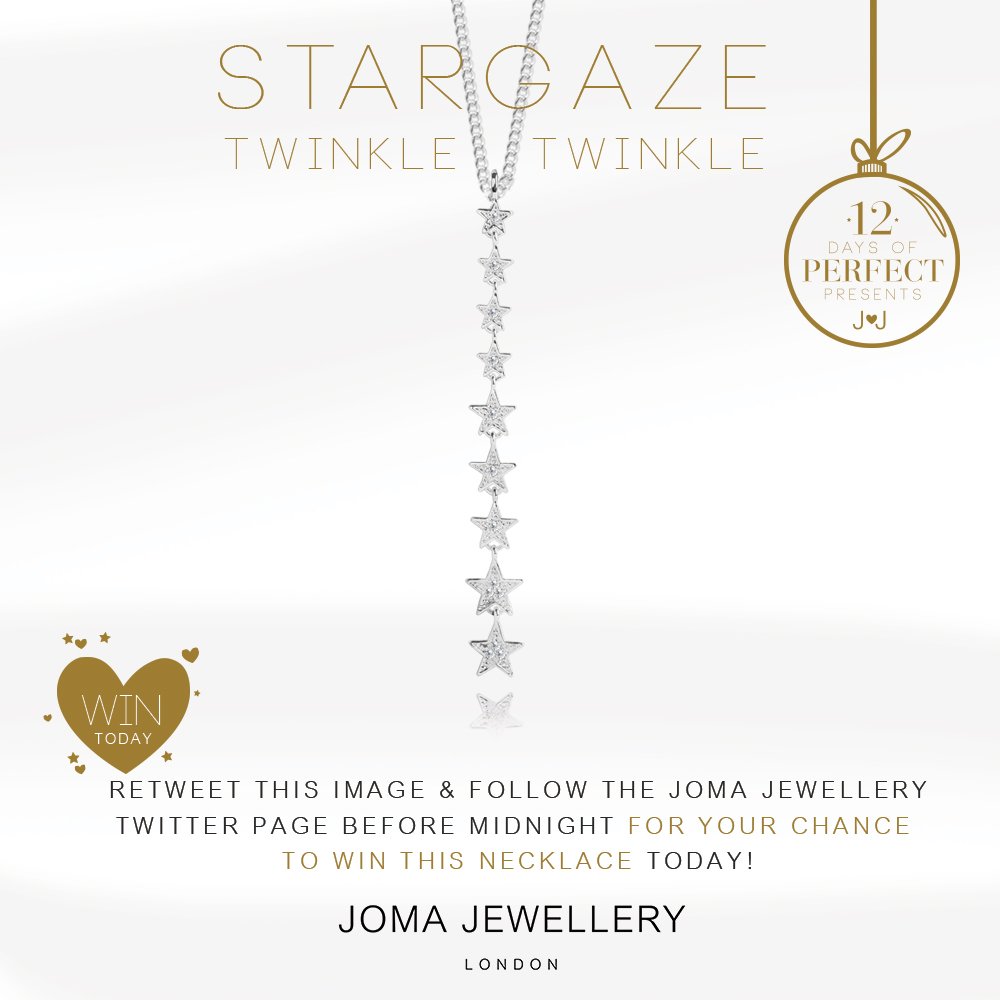 STARGAZE TWINKLE TWINKLE…. Retweet and follow for your chance to win!

JJ x

#win #competition #necklace #jewellery #stars #christmas #prize