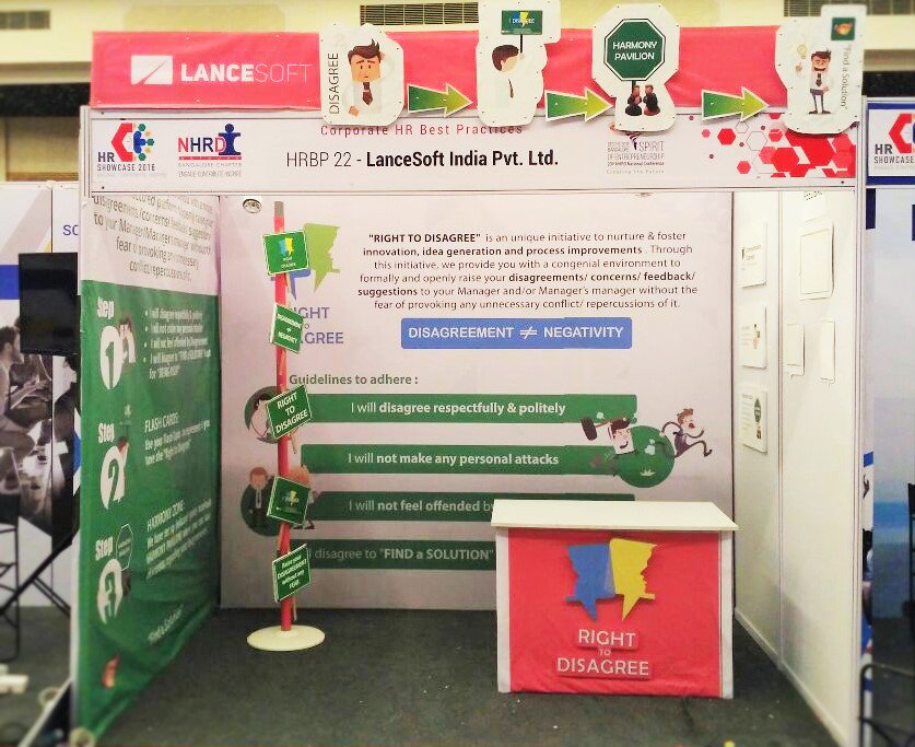 Manasabswamy's tweet photo. Thumbsup to the Backstage Artist for Booth decor- #LanceSoft Graphic Designer Saurabh Mathur @nhrdbangalore https://t.co/yNFOXq5P2D