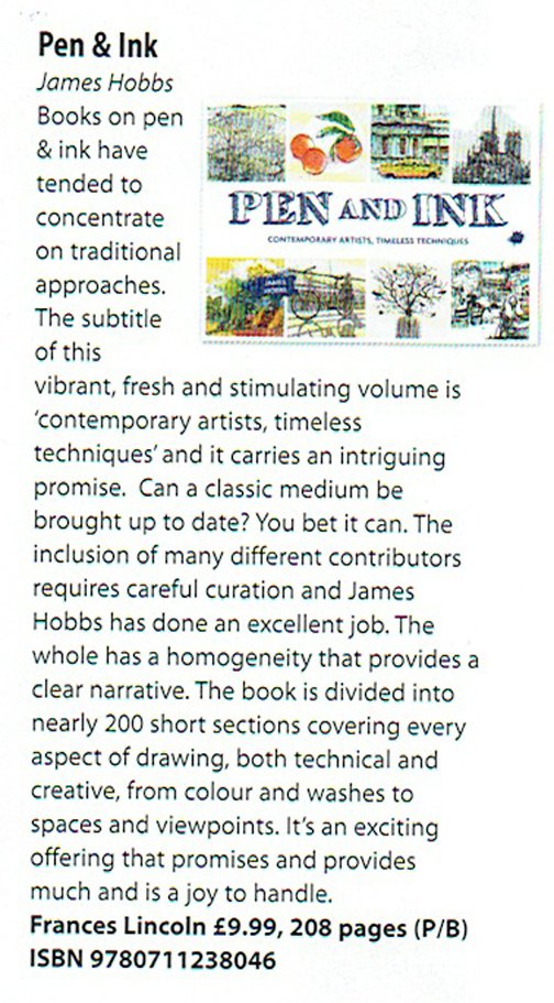 Great review of Pen and Ink in the January 2017 issue of The Artist @artpublishing. Congratulations, <a href="/jameshobbsart/">James Hobbs</a>!
