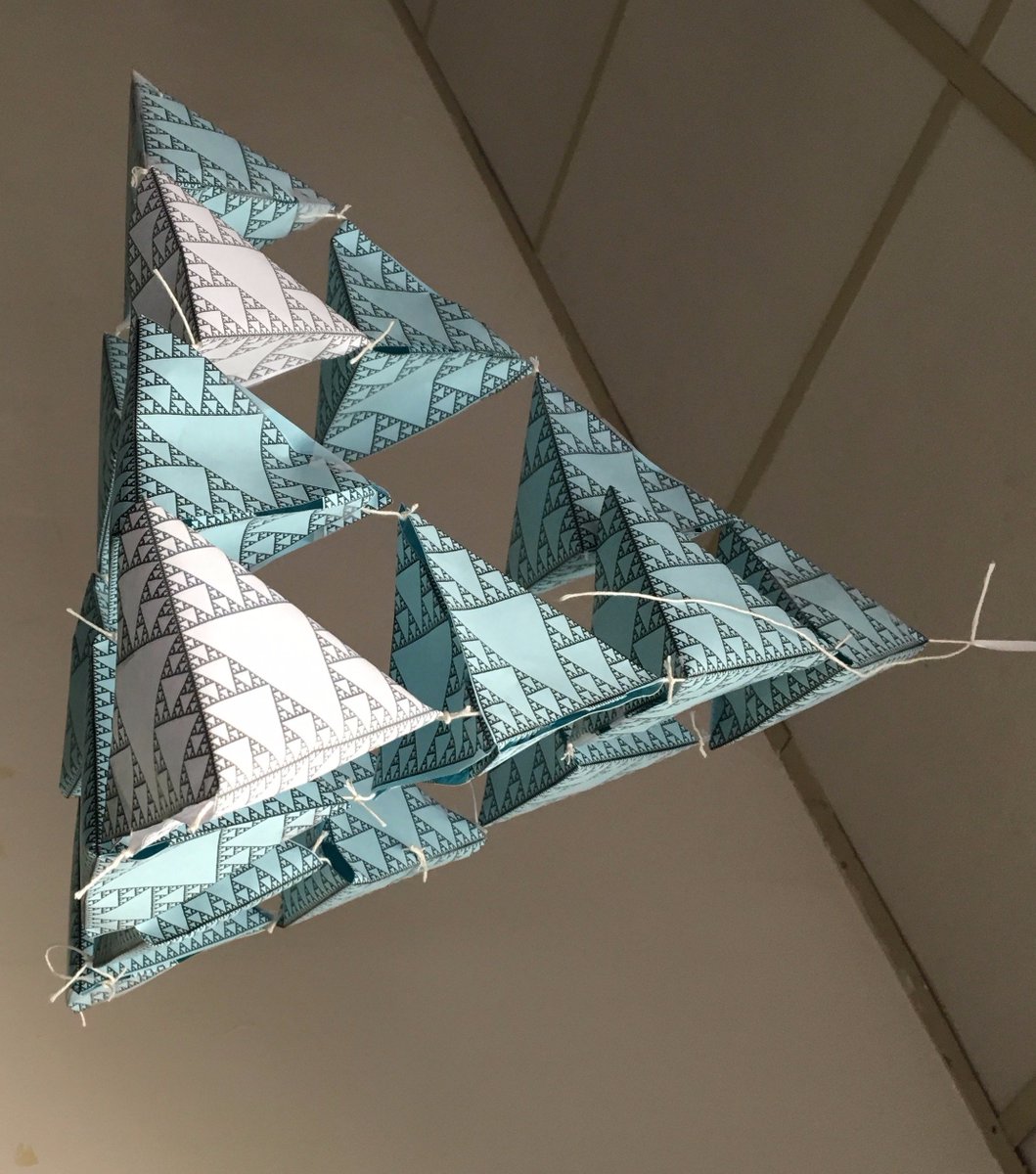 Math 454 Palekar building Sierpinski's Carpet and Tetrahedron #scarsdaleHSpride