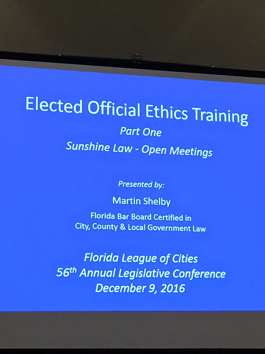 MATTSURRENCY's tweet photo. Finishing out #FLCities2016 Leg Conference with #Ethics Training! @FLCities Always good reminder. https://t.co/JaD1IBdNhG