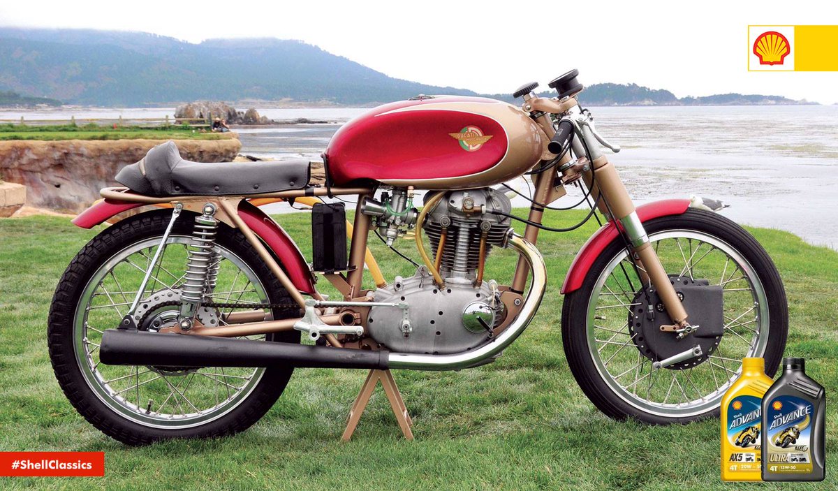 shellparaguay's tweet photo. Imaginá tu fin de semana a bordo de esta clásica #Ducati 175 F3 de 1959! #ShellClassics #Advance #FlashbackFriday #FBF https://t.co/azfgE6ZjRF