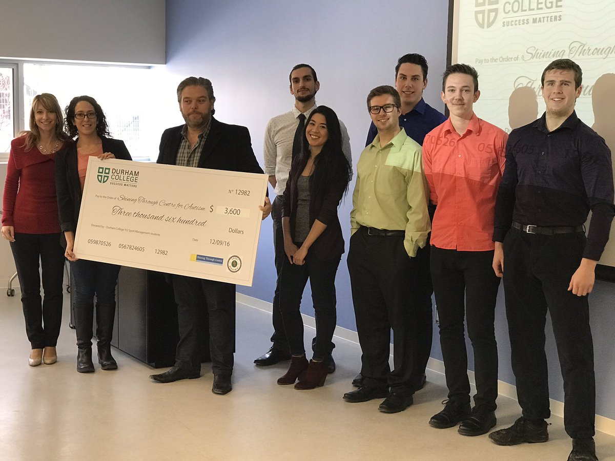 So proud of <a href="/durhamcollege/">Durham College</a> Sport Management students who raised $3,600 in support of <a href="/STC_Centre/">Shining Through Centre</a> <a href="/Shine_Raising/">Shine Fundraising</a> #DCMakesItReal #prouddean