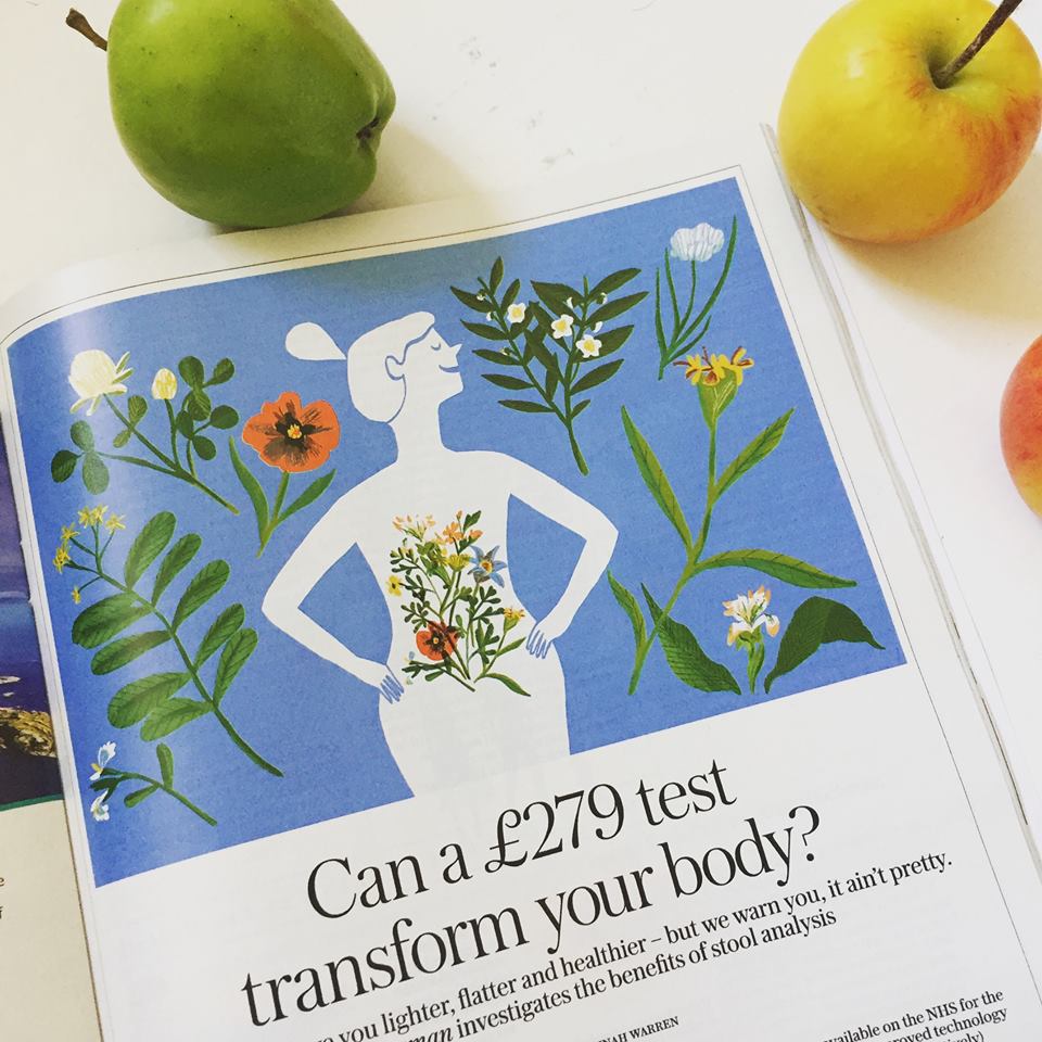 Envelop's tweet image. About a month ago, @_hannah_warren_ (London, UK) illustrated an article about gut flora for @StellaMagazine. Flora powwah!