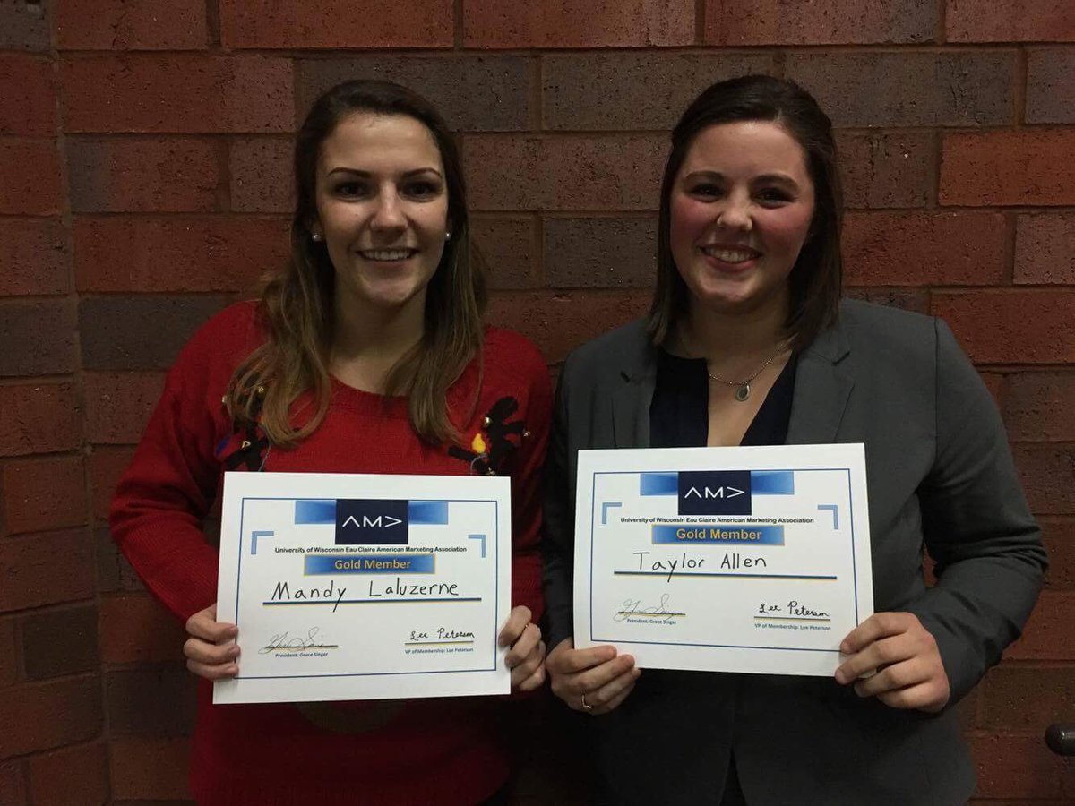 AMAEauClaire's tweet photo. Our Gold mentalist members for this semester were Mandy and Taylor!!! #Congrats #ama_zing https://t.co/aGQm0FjvDu