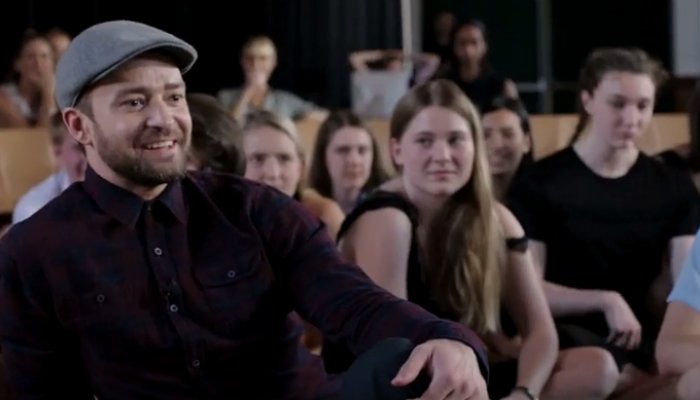 entertainmentIE's tweet photo. Watch: Justin Timberlake surprising a bunch of high school music students will warm your cockles https://t.co/OOXgJdaXe4 https://t.co/6iRmm0g9Qs