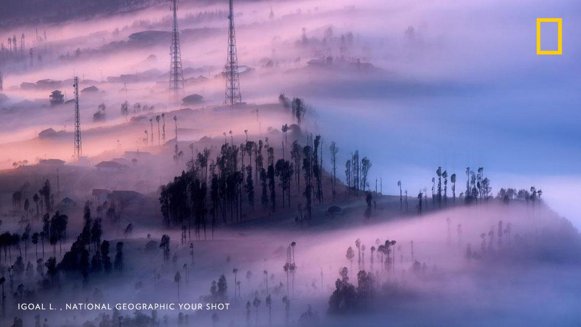 A heavy mist turns this national park into a scene resembling a watercolor painting. View more: on.natgeo.com/2gs0caH