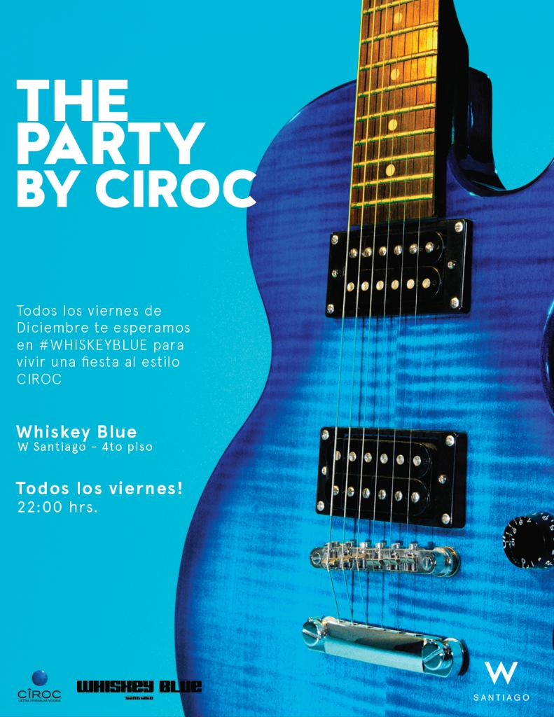 HOY! a partir de las 22:00 hrs. no te puedes perder THE PARTY BY CIROC! 
#DetoxRetoxRepeat Te esperamos en #whiskeyblue