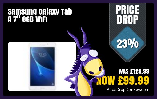 PriceDropDonkey's tweet photo. New shoes today. Sexy Donkey . And Samsung Galaxy Tab A 7" 8GB WiFi dropped by 23%! https://t.co/B9cok6QCJe https://t.co/wxftva1rby
