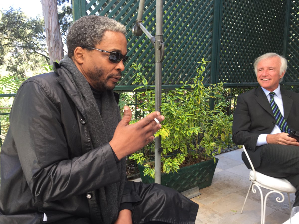 AddisFotoFest's tweet photo. The one and only Simon Njami arrived and #AtWorkAddis started today! @lettera27 https://t.co/Wyvfid9NOO