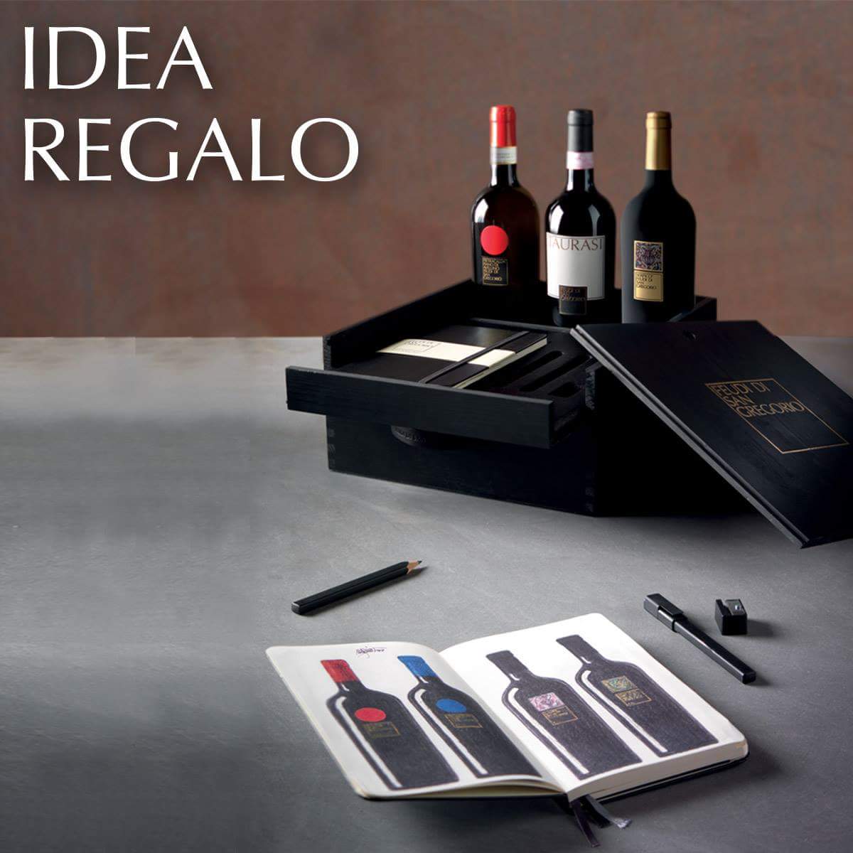 iswacademy's tweet image. Un&apos;altra idea regalo per le feste di #Natale targata @FeudiDSGregorio : vino e Moleskine!