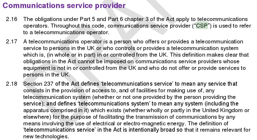Snowden's tweet image. UK-based tech is now unsafe. All drafts of #IPBill "Code of Practice" require big companies offer Gov a chance to backdoor it, pre-launch.