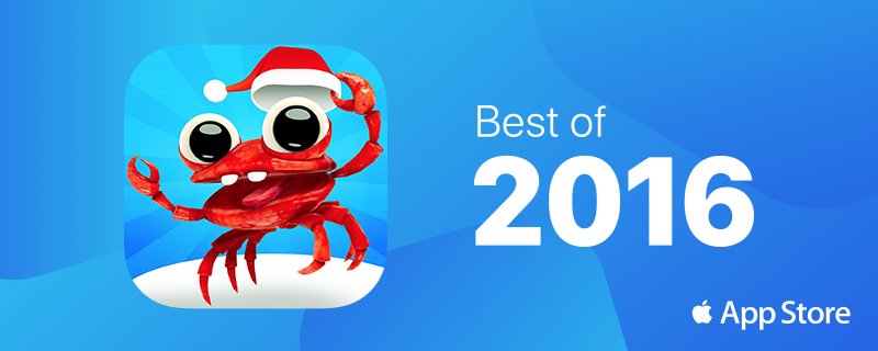 ILLUSIONLABS's tweet photo. MR. CRAB 2 is proud to be part of "App Store Best of 2016"!. #mrcrab2 #BestOfAppStore @AppStore @AppStoreGames https://t.co/omNfbQ4v5J