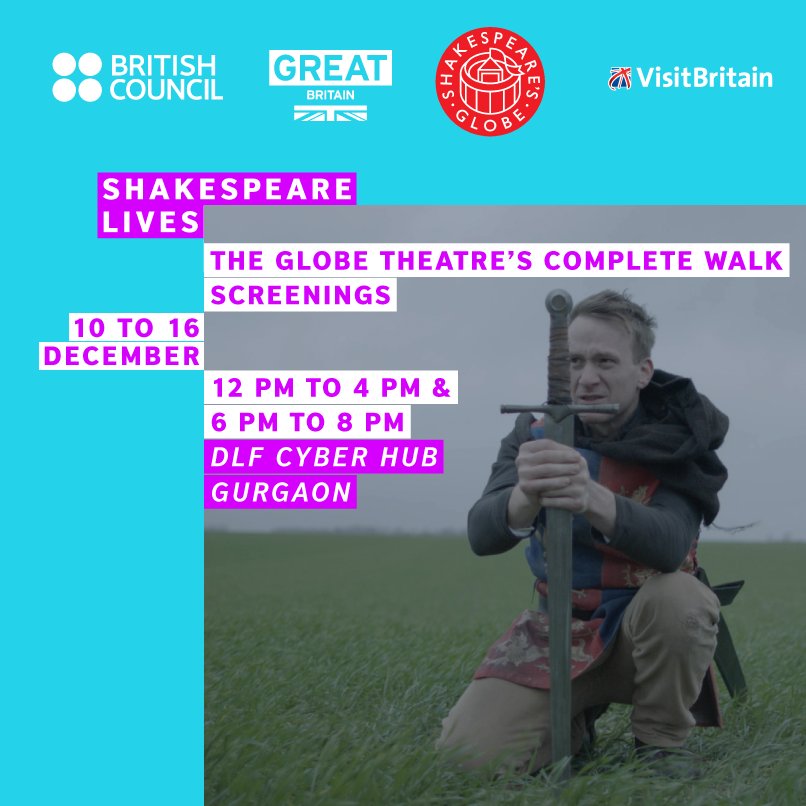 inBritish's tweet photo. Join us at the @dlf_cyberhub tomorrow for #CompleteWalk and win loads of goodies at the #MixthePlay kiosk 10-16 Dec #ShakespeareLives. https://t.co/C8ShJenfG7