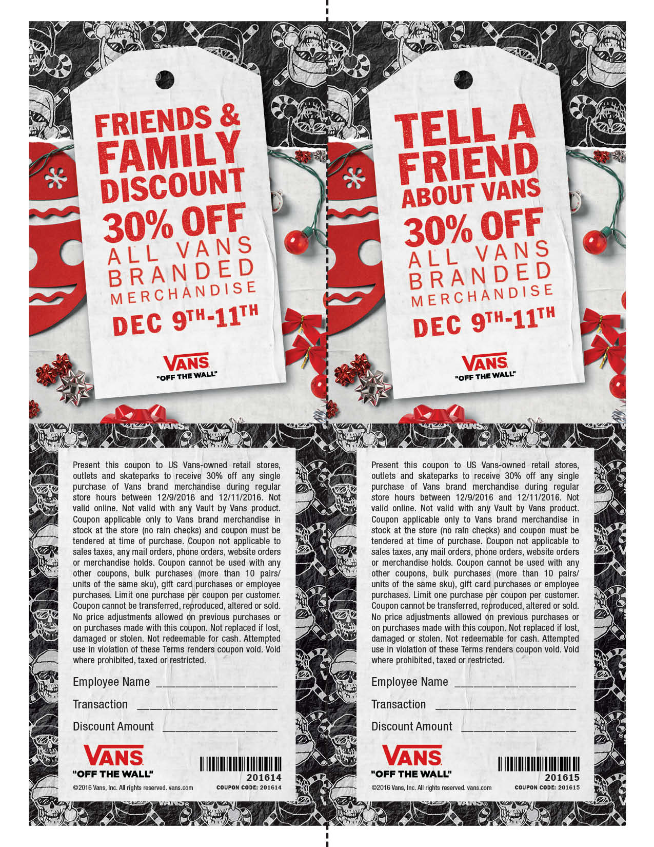 vans family discount