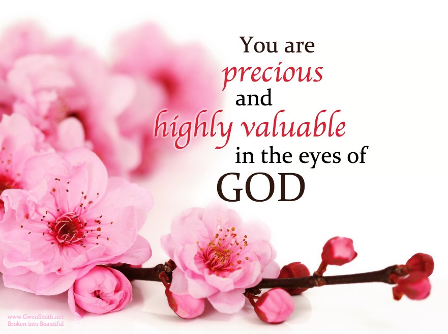 GwenSmithMusic's tweet photo. #youareprecious #highlyvaluable https://t.co/5AgwXdJX9f
